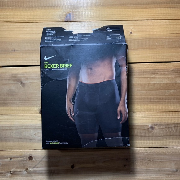 *NEW* Nike Boxer Brief Long Black (2 Pair) - Picture 1 of 7